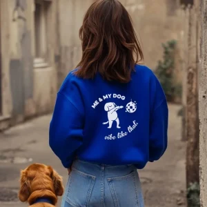 Organic sweatshirt 'dog mum' | Forest Green