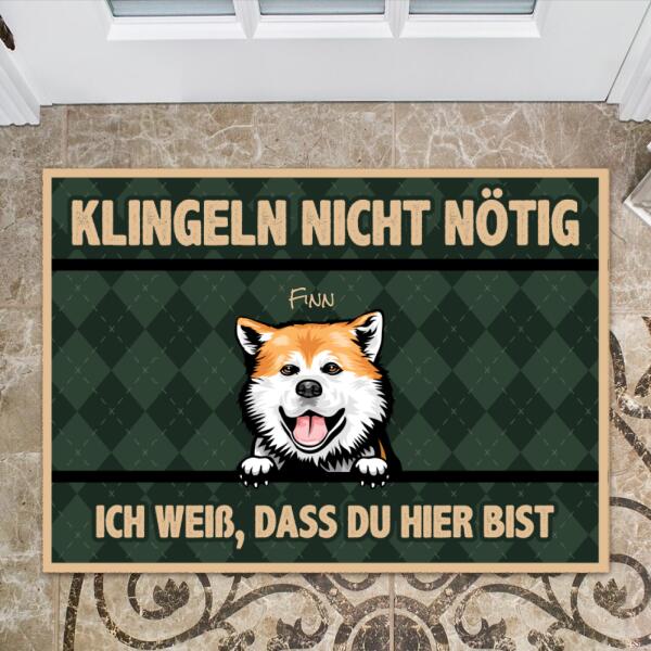Klingeln nicht nötig - Personalisierbare Hunde Fußmatte – Bild 2