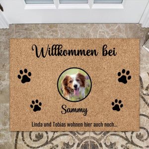 Willkommen bei - Personalisierte Fußmatte mit Foto