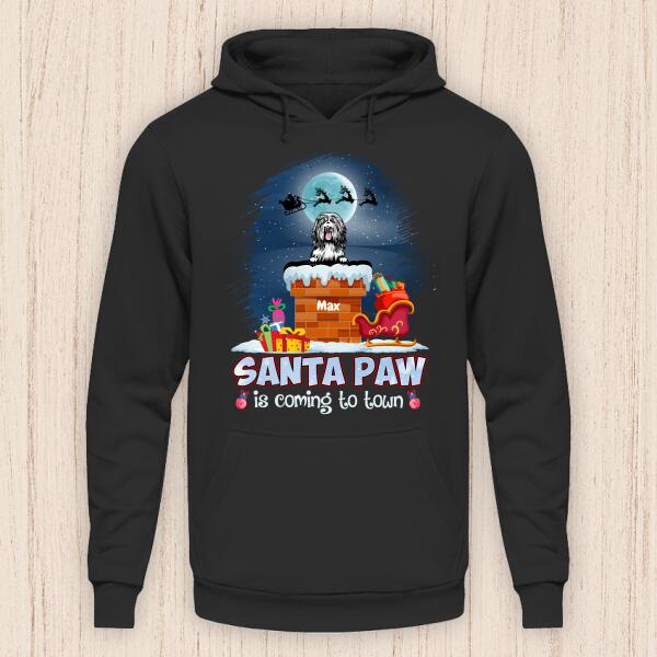 Santa Paw is coming to town - Personalisierbarer Hunde Hoodie (Unisex) – Bild 3