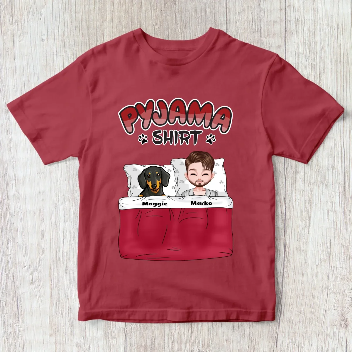 Pyjama Shirt - Personalisiertes T-Shirt – Bild 5