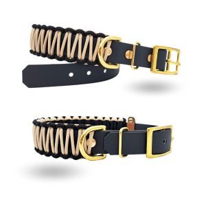 Halsband mit Paracord | Creamy Black