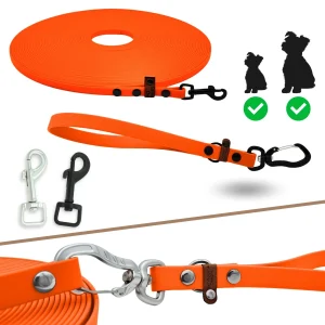 Multifunktionale Schleppleine | Neon-Orange | abnehmbare Handschlaufe