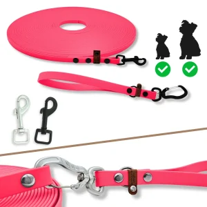 Multifunktionale Schleppleine | Neon-Rosa | abnehmbare Handschlaufe