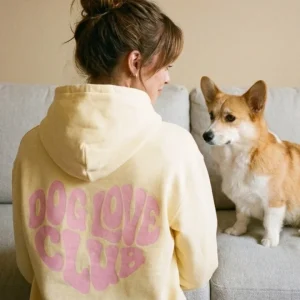 Organic sweatshirt 'dog mum' | Forest Green